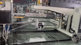 Section de sortie de la ligne d’enduction par extrusion